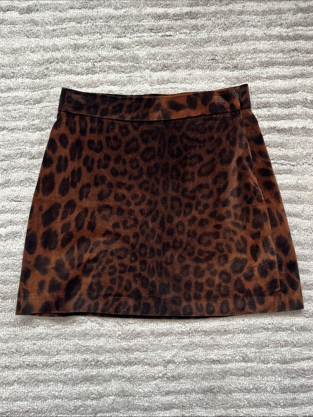 Zara Brown Leopard Print Mini Skirt